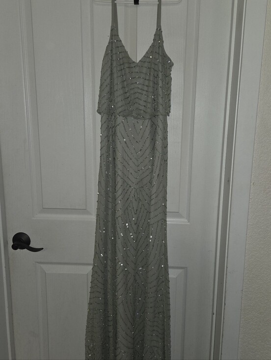 Adrianna Papell Dresses & Skirts - Adrianna Papell Sage Green Gown with Bead Embellishment, US Size 4
